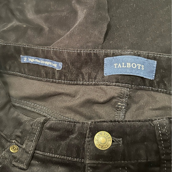 Talbots Navy High Rise Straight Leg Corduroy Pants - Picture 2 of 10